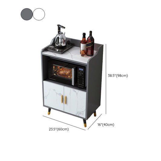 Stone Top Sideboard Modern Engineered Wood Side Board for Kitchen Use Clearhalo 'buffet_sideboard' 'Buffets & Sideboards' 'furn' 'furn_buffet_sideboard' 'Furniture' 'Kitchen & Dining Furniture' 7061700