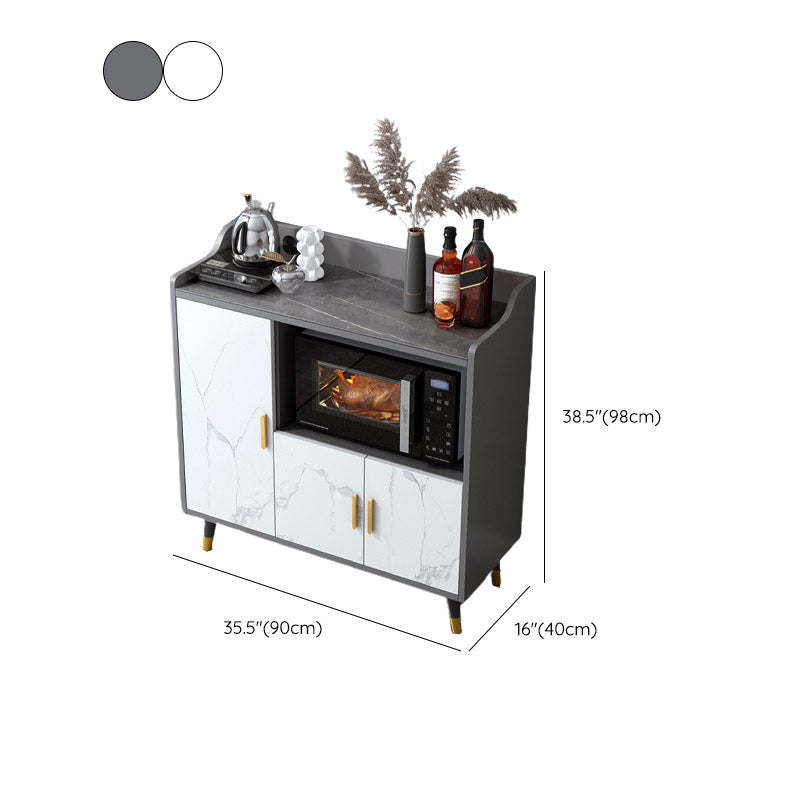 Stone Top Sideboard Modern Engineered Wood Side Board for Kitchen Use Clearhalo 'buffet_sideboard' 'Buffets & Sideboards' 'furn' 'furn_buffet_sideboard' 'Furniture' 'Kitchen & Dining Furniture' 7061701