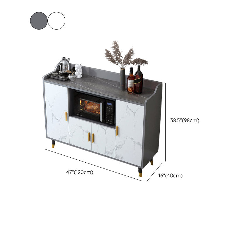 Stone Top Sideboard Modern Engineered Wood Side Board for Kitchen Use Clearhalo 'buffet_sideboard' 'Buffets & Sideboards' 'furn' 'furn_buffet_sideboard' 'Furniture' 'Kitchen & Dining Furniture' 7061702