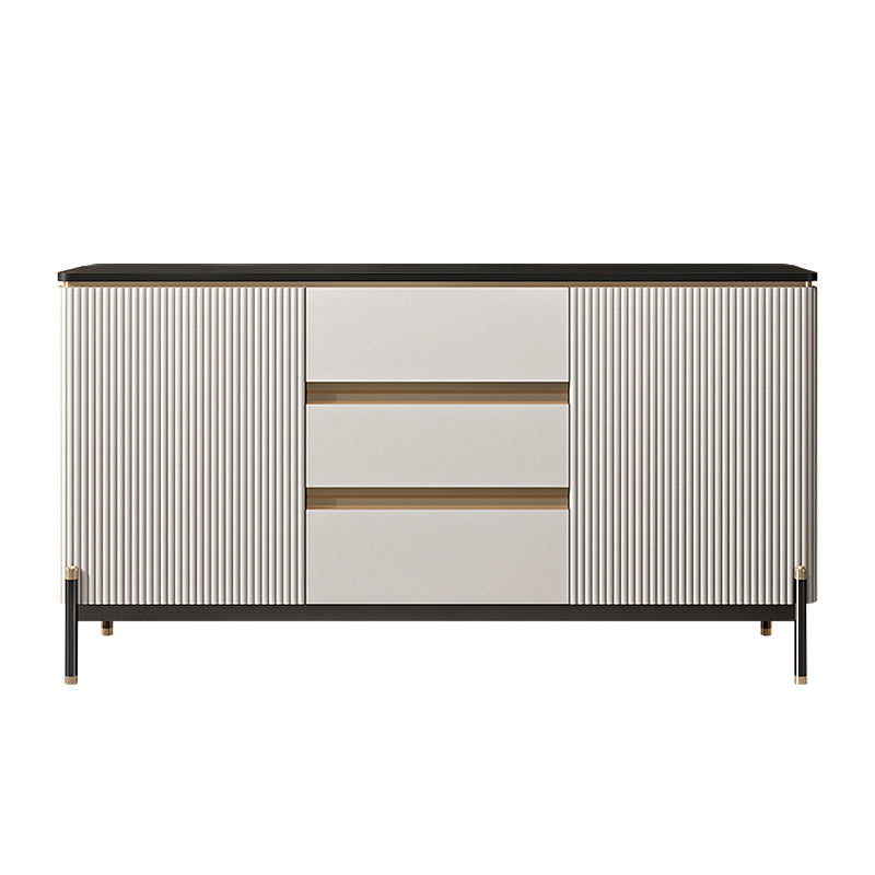 Stone Buffet Server Modern Style Side Board with Cabinets and Drawers Clearhalo 'buffet_sideboard' 'Buffets & Sideboards' 'furn' 'furn_buffet_sideboard' 'Furniture' 'Kitchen & Dining Furniture' 7061739