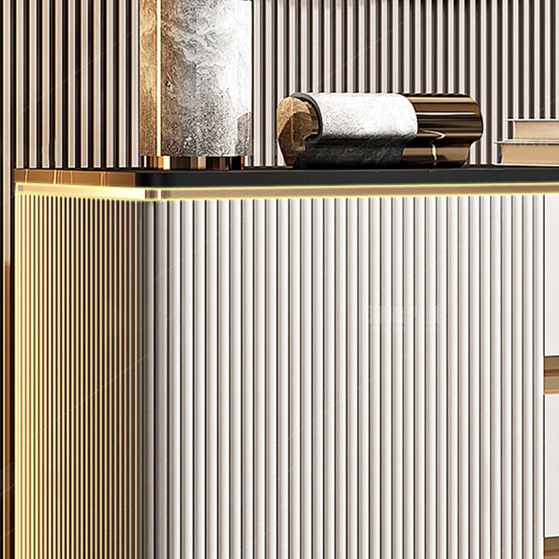 Stone Buffet Server Modern Style Side Board with Cabinets and Drawers Clearhalo 'buffet_sideboard' 'Buffets & Sideboards' 'furn' 'furn_buffet_sideboard' 'Furniture' 'Kitchen & Dining Furniture' 7061740