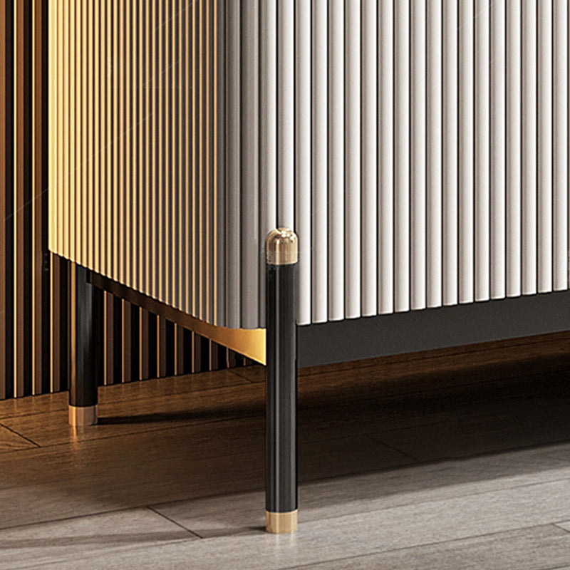 Stone Buffet Server Modern Style Side Board with Cabinets and Drawers Clearhalo 'buffet_sideboard' 'Buffets & Sideboards' 'furn' 'furn_buffet_sideboard' 'Furniture' 'Kitchen & Dining Furniture' 7061743