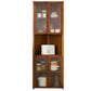 Bamboo Sideboard Table with Shelves Contemporary Dining Server