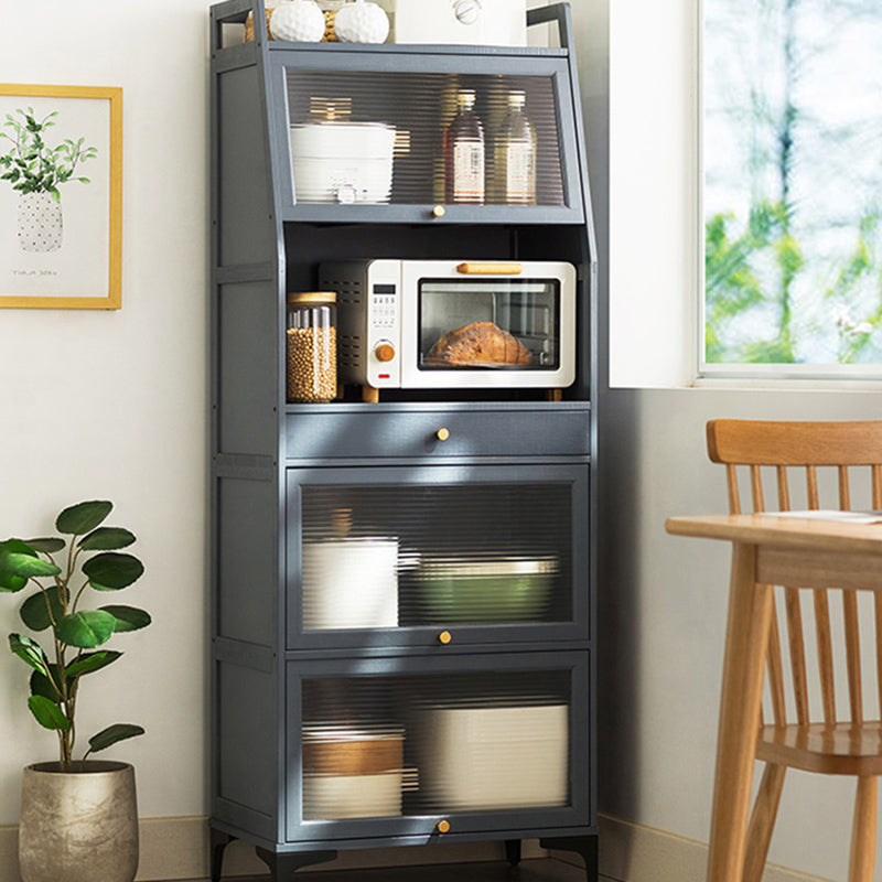 Contemporary Dining Server Grey Bamboo Buffet Server for Living Room Clearhalo 'buffet_sideboard' 'Buffets & Sideboards' 'furn' 'furn_buffet_sideboard' 'Furniture' 'Kitchen & Dining Furniture' 7061798