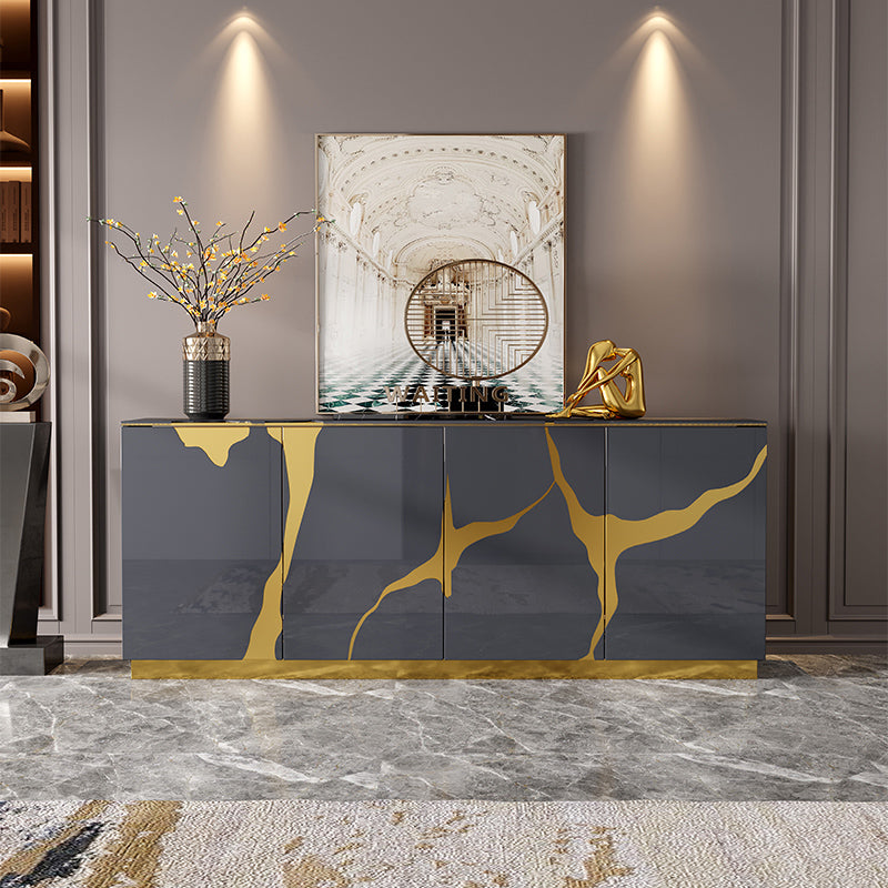 Server da pranzo contemporaneo in legno ingegnerizzato per soggiorno per soggiorno