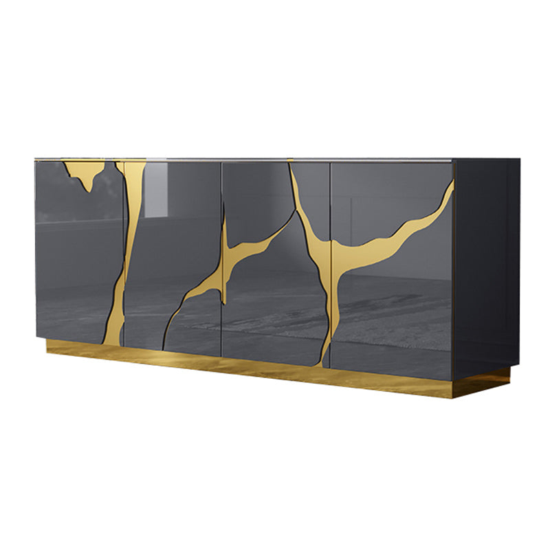 Server da pranzo contemporaneo in legno ingegnerizzato per soggiorno per soggiorno