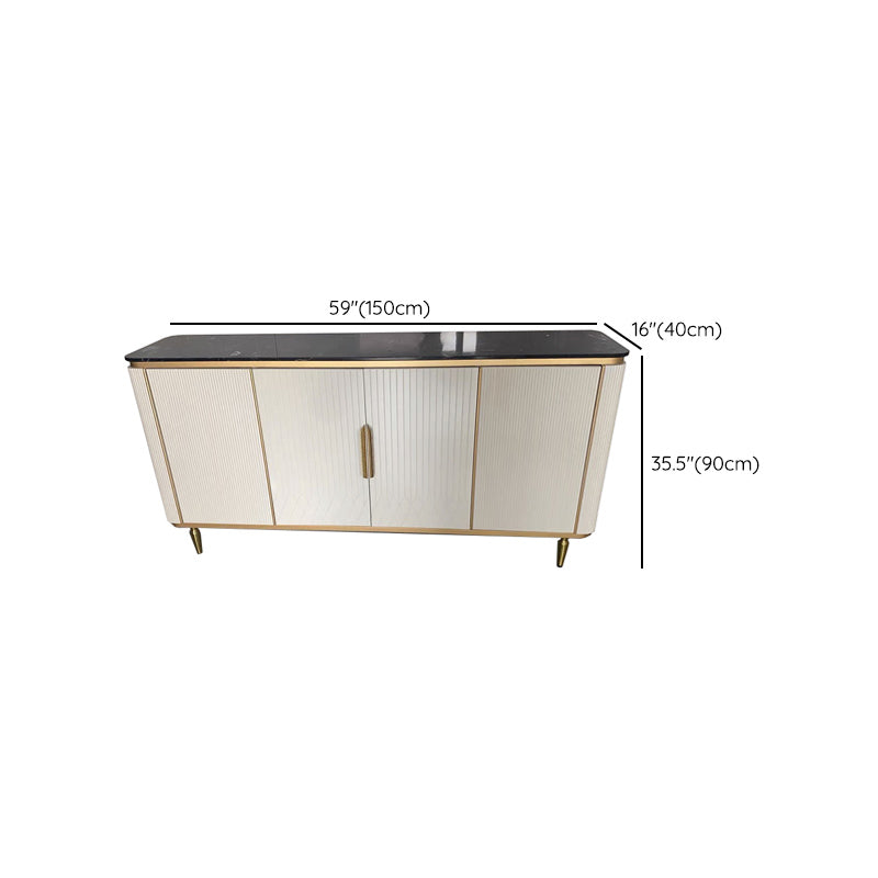 Glam Sideboard Cabinet Stone e Server a buffet ingegnerizzato in legno