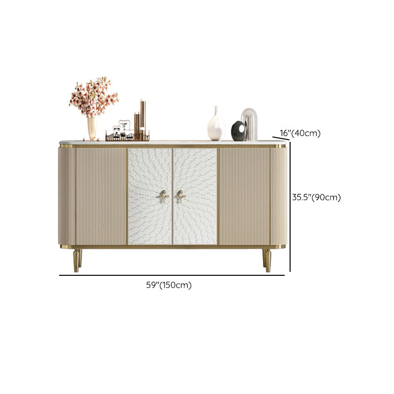 Glam Sideboard Cabinet Stone e Server a buffet ingegnerizzato in legno