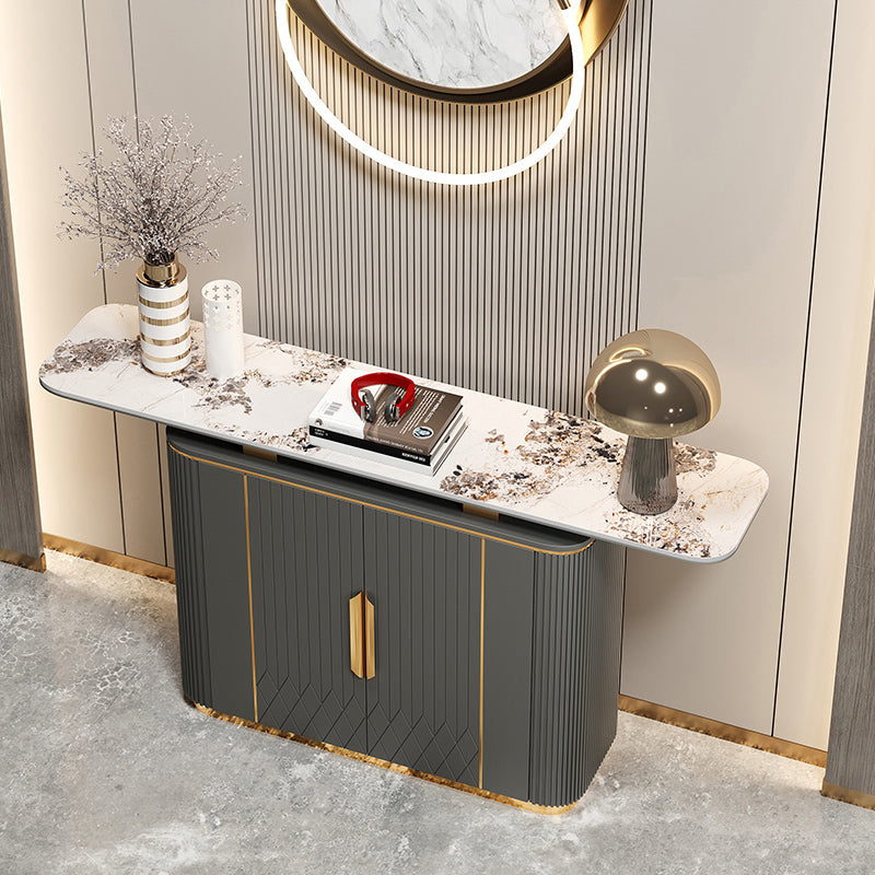Glam Buffet Server ingegnerizzato in legno e credenza in pietra
