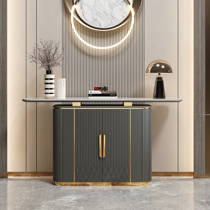 Glam Buffet Server ingegnerizzato in legno e credenza in pietra