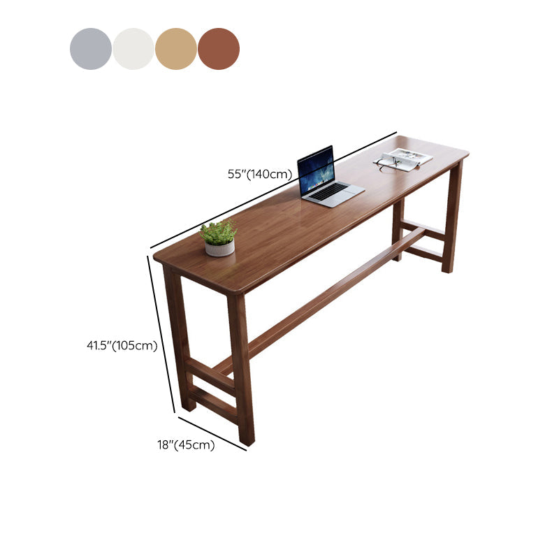 Modern Indoor Bar Dining Table Rectangle Trestle Wood Bar Table Clearhalo 'Bar Furniture' 'Bar Tables' 'bar_tables' 'furn' 'furn_bar_tables' 'Furniture' 'Kitchen & Dining Furniture' 7061939