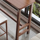 Contemporary Indoor Bar Dining Table Rectangle Trestle Wood Bar Table