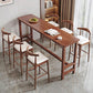 Contemporary Indoor Bar Dining Table Rectangle Trestle Wood Bar Table