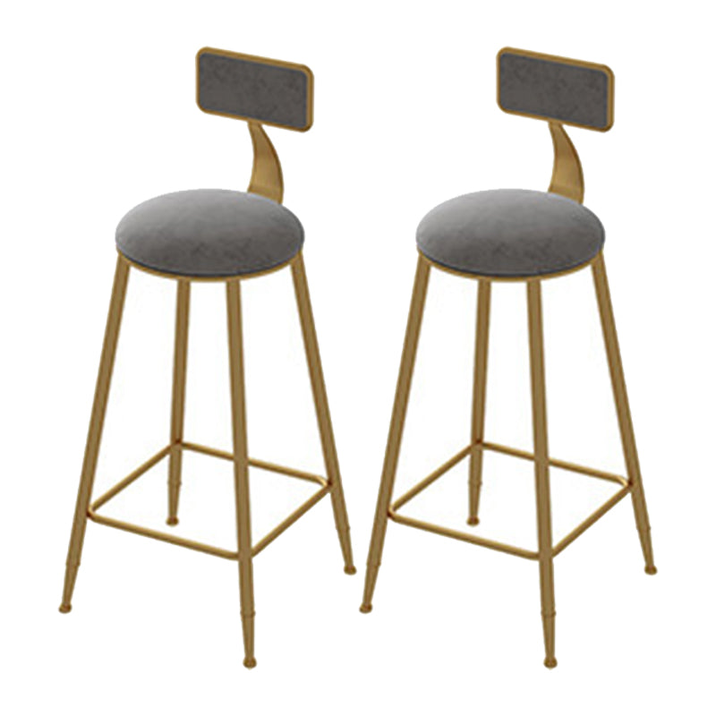 Glam Pub Table Set 1/2/4 Pieces Faux Marble Bar table with Backless Stools Grey 30"H Stools (Set of 2) Clearhalo 'Bar Furniture' 'furn' 'furn_home_bar_bar_sets' 'Furniture' 'Home Bars & Bar Sets' 'home_bar_bar_sets' 'Kitchen & Dining Furniture' 7062025