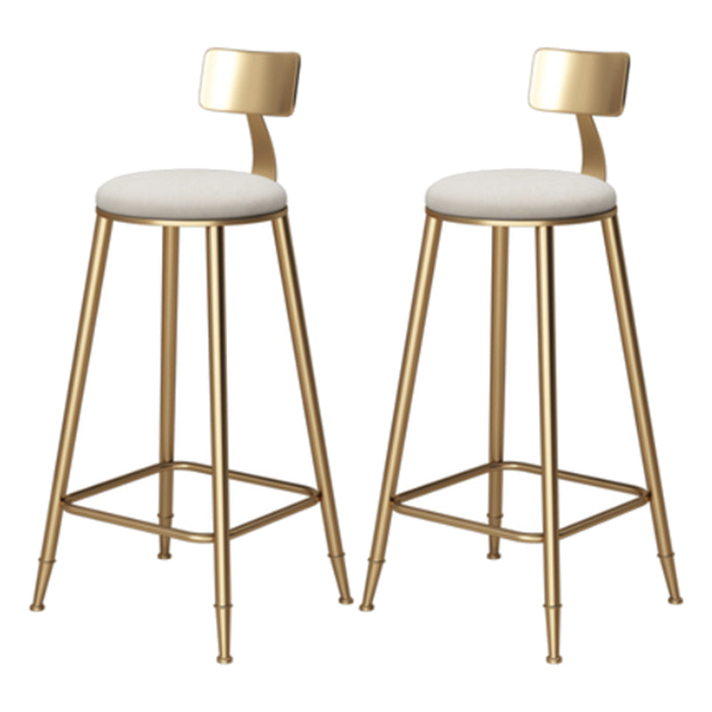 Glam Pub Table Set 1/2/4 Pieces Faux Marble Bar table with Backless Stools White 30"H Stools (Set of 2) Clearhalo 'Bar Furniture' 'furn' 'furn_home_bar_bar_sets' 'Furniture' 'Home Bars & Bar Sets' 'home_bar_bar_sets' 'Kitchen & Dining Furniture' 7062028