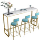 Glam Pub Table Set 1/2/4 Pieces Faux Marble Bar table with Backless Stools Clearhalo 'Bar Furniture' 'furn' 'furn_home_bar_bar_sets' 'Furniture' 'Home Bars & Bar Sets' 'home_bar_bar_sets' 'Kitchen & Dining Furniture' 7062031