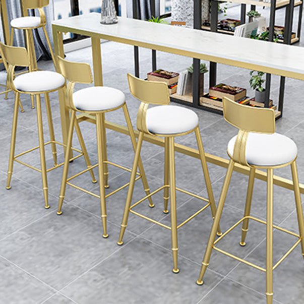 Glam Pub Table Set 1/2/4 Pieces Faux Marble Bar table with Backless Stools Clearhalo 'Bar Furniture' 'furn' 'furn_home_bar_bar_sets' 'Furniture' 'Home Bars & Bar Sets' 'home_bar_bar_sets' 'Kitchen & Dining Furniture' 7062036