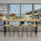 Contemporary Rectangle Bar Table Set 1/5 Pcs Solid Wood Bar Table and Stools Table & Chair(s) 47.2"L x 15.7"W x 41.3"H 5 Piece Set Clearhalo 'Bar Furniture' 'furn' 'furn_home_bar_bar_sets' 'Furniture' 'Home Bars & Bar Sets' 'home_bar_bar_sets' 'Kitchen & Dining Furniture' 7062048