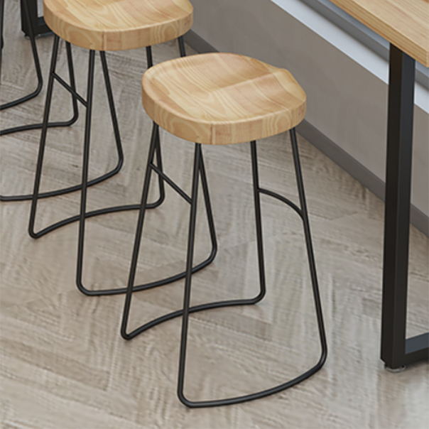 Contemporary Rectangle Bar Table Set 1/5 Pcs Solid Wood Bar Table and Stools Clearhalo 'Bar Furniture' 'furn' 'furn_home_bar_bar_sets' 'Furniture' 'Home Bars & Bar Sets' 'home_bar_bar_sets' 'Kitchen & Dining Furniture' 7062055