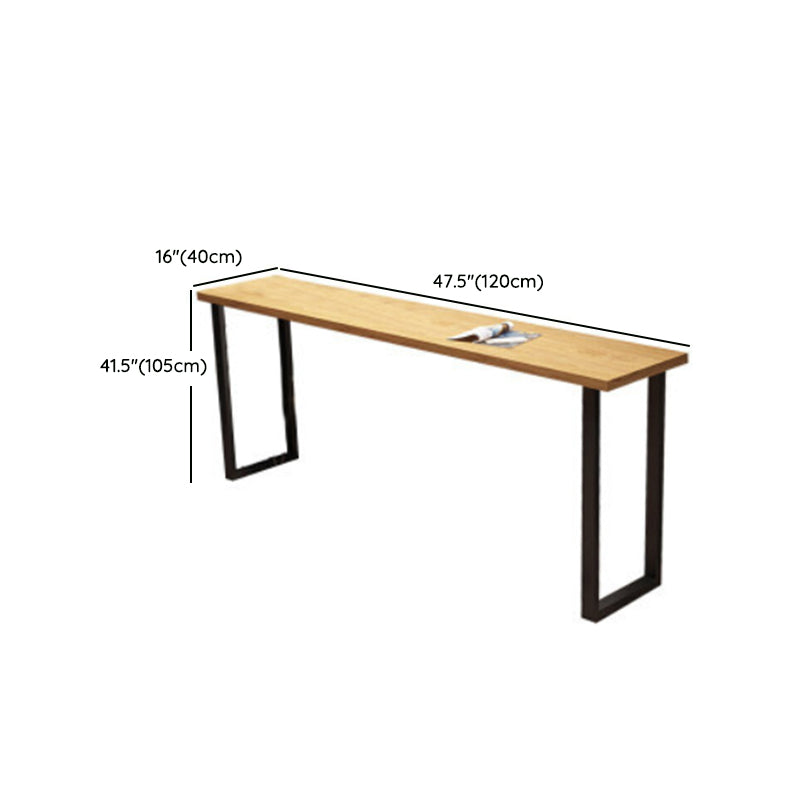 Contemporary Rectangle Bar Table Set 1/5 Pcs Solid Wood Bar Table and Stools Clearhalo 'Bar Furniture' 'furn' 'furn_home_bar_bar_sets' 'Furniture' 'Home Bars & Bar Sets' 'home_bar_bar_sets' 'Kitchen & Dining Furniture' 7062057