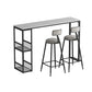 Juego de mesa de bar con pedestal doble moderno, mesa de bar con estructura de hierro de 1/3 piezas y taburetes