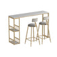 Juego de mesa de bar con pedestal doble moderno, mesa de bar con estructura de hierro de 1/3 piezas y taburetes