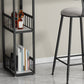 Juego de mesa de bar con pedestal doble moderno, mesa de bar con estructura de hierro de 1/3 piezas y taburetes