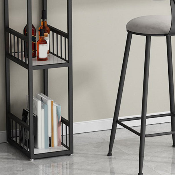 Juego de mesa de bar con pedestal doble moderno, mesa de bar con estructura de hierro de 1/3 piezas y taburetes