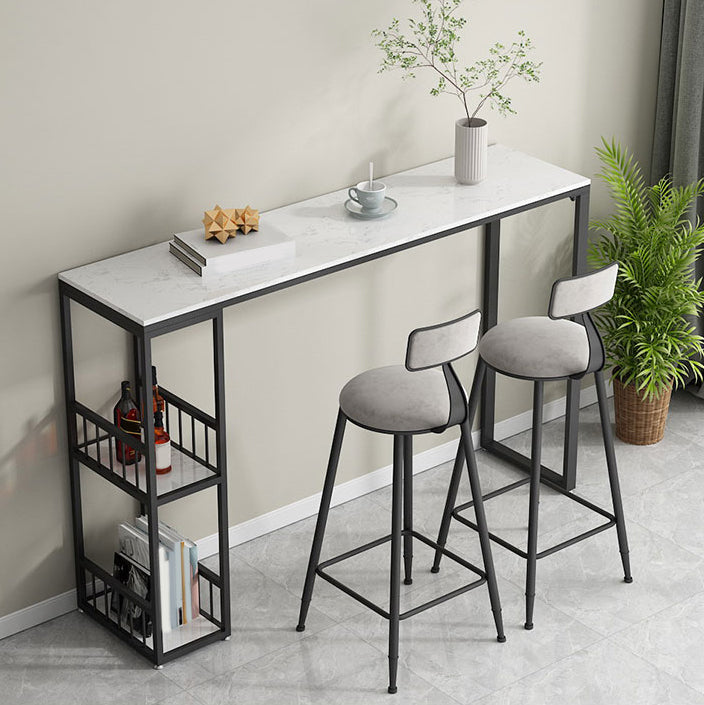 Juego de mesa de bar con pedestal doble moderno, mesa de bar con estructura de hierro de 1/3 piezas y taburetes