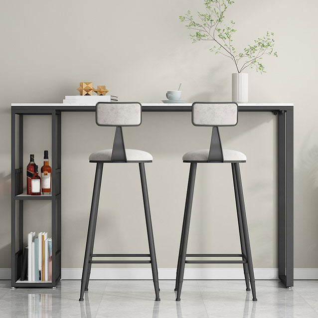 Juego de mesa de bar con pedestal doble moderno, mesa de bar con estructura de hierro de 1/3 piezas y taburetes