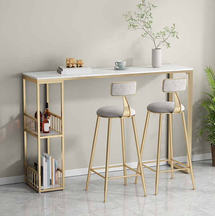 Juego de mesa de bar con pedestal doble moderno, mesa de bar con estructura de hierro de 1/3 piezas y taburetes