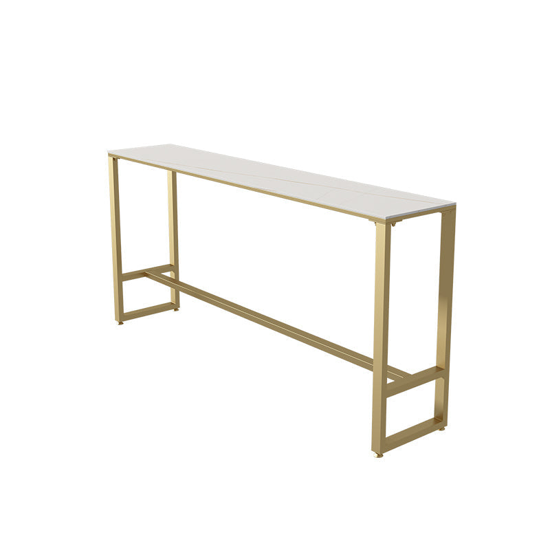 Rechteckiges Bartisch-Set, 1/5-teilig, moderner Bartisch mit Eisenrahmen und gepolsterte Hocker