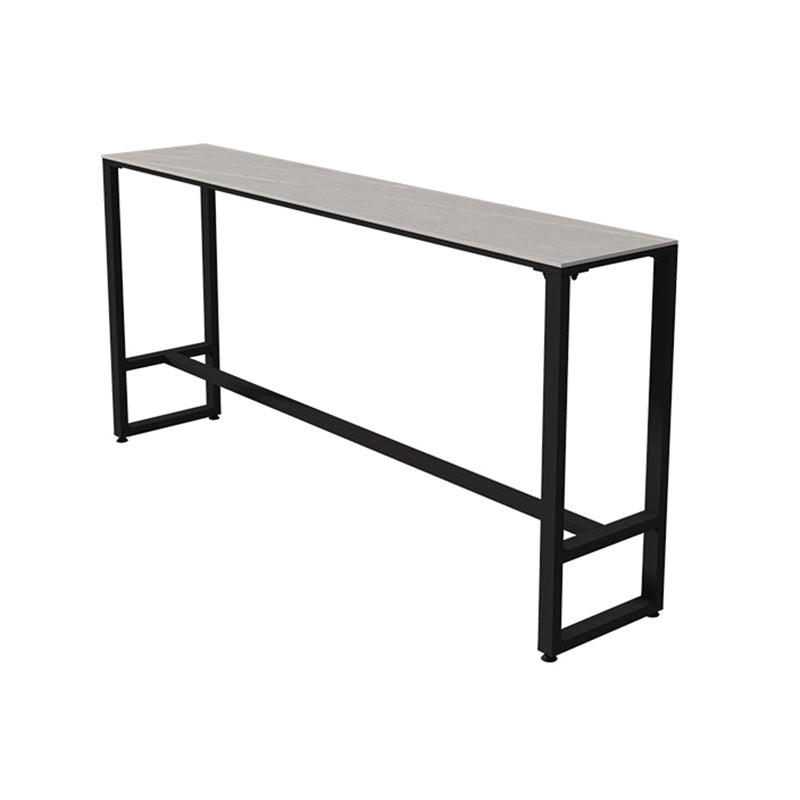 Rechteckiges Bartisch-Set, 1/5-teilig, moderner Bartisch mit Eisenrahmen und gepolsterte Hocker