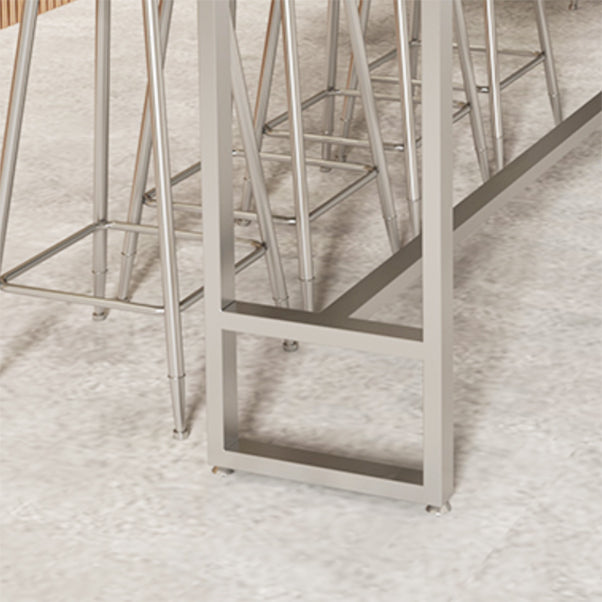Rechteckiges Bartisch-Set, 1/5-teilig, moderner Bartisch mit Eisenrahmen und gepolsterte Hocker