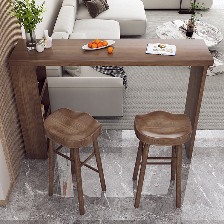Modern Rectangle Bar Table Set 1/3 Pcs Solid Wood Bar Table and Stools Clearhalo 'Bar Furniture' 'furn' 'furn_home_bar_bar_sets' 'Furniture' 'Home Bars & Bar Sets' 'home_bar_bar_sets' 'Kitchen & Dining Furniture' 7062116