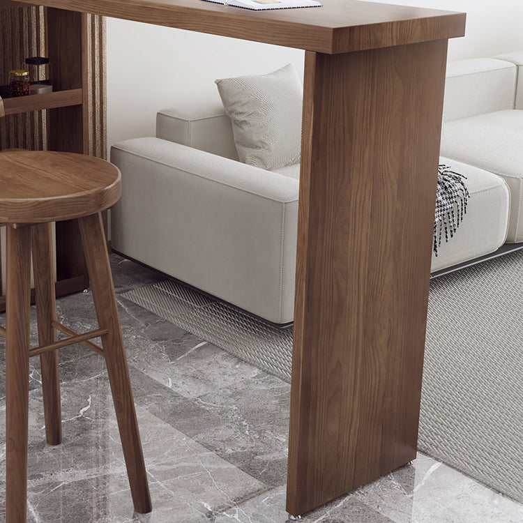 Modern Rectangle Bar Table Set 1/3 Pcs Solid Wood Bar Table and Stools Clearhalo 'Bar Furniture' 'furn' 'furn_home_bar_bar_sets' 'Furniture' 'Home Bars & Bar Sets' 'home_bar_bar_sets' 'Kitchen & Dining Furniture' 7062121