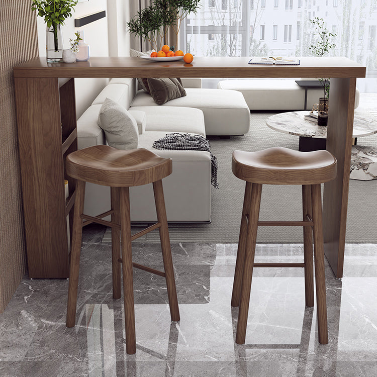 Modern Rectangle Bar Table Set 1/3 Pcs Solid Wood Bar Table and Stools Clearhalo 'Bar Furniture' 'furn' 'furn_home_bar_bar_sets' 'Furniture' 'Home Bars & Bar Sets' 'home_bar_bar_sets' 'Kitchen & Dining Furniture' 7062122