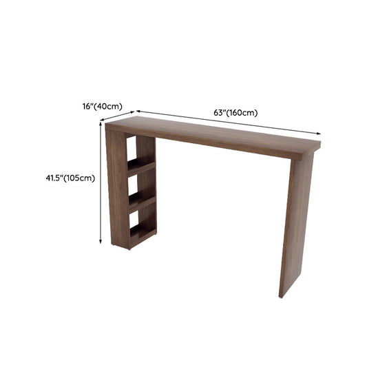 Modern Rectangle Bar Table Set 1/3 Pcs Solid Wood Bar Table and Stools