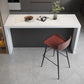 1/2 Pieces Table and Stool Set Rectangular Counter Height Set Table & Chair(s) 55.1"L x 23.6"W x 39.4"H White-Black Clearhalo 'Bar Furniture' 'furn' 'furn_home_bar_bar_sets' 'Furniture' 'Home Bars & Bar Sets' 'home_bar_bar_sets' 'Kitchen & Dining Furniture' 7062166