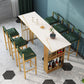 Zeitgenössisches Kneipentisch-Set, 1/2/7-teilig, rechteckiges Tisch- und Hocker-Set