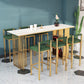 Zeitgenössisches Kneipentisch-Set, 1/2/7-teilig, rechteckiges Tisch- und Hocker-Set