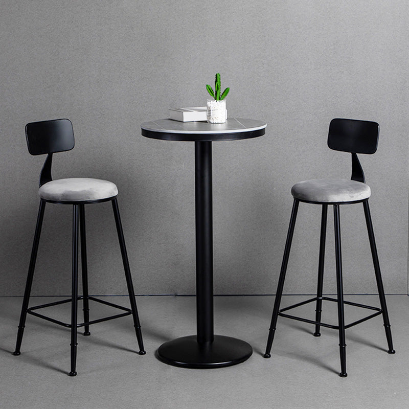 1/3 Pieces Counter Height Pub Set Modern Round Table and Stool Set Table & Chair(s) Black 3 Piece Set Clearhalo 'Bar Furniture' 'furn' 'furn_home_bar_bar_sets' 'Furniture' 'Home Bars & Bar Sets' 'home_bar_bar_sets' 'Kitchen & Dining Furniture' 7062214