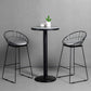1/3 Pieces Counter Height Pub Set Modern Round Table and Stool Set Table & Chair(s) Matte Black 3 Piece Set Clearhalo 'Bar Furniture' 'furn' 'furn_home_bar_bar_sets' 'Furniture' 'Home Bars & Bar Sets' 'home_bar_bar_sets' 'Kitchen & Dining Furniture' 7062215