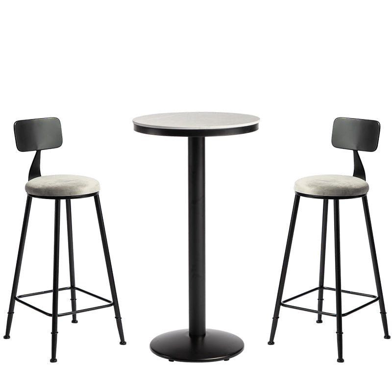 1/3 Pieces Counter Height Pub Set Modern Round Table and Stool Set Clearhalo 'Bar Furniture' 'furn' 'furn_home_bar_bar_sets' 'Furniture' 'Home Bars & Bar Sets' 'home_bar_bar_sets' 'Kitchen & Dining Furniture' 7062218