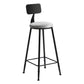 1/3 Pieces Counter Height Pub Set Modern Round Table and Stool Set Chair(s) Black 1 Piece Clearhalo 'Bar Furniture' 'furn' 'furn_home_bar_bar_sets' 'Furniture' 'Home Bars & Bar Sets' 'home_bar_bar_sets' 'Kitchen & Dining Furniture' 7062224