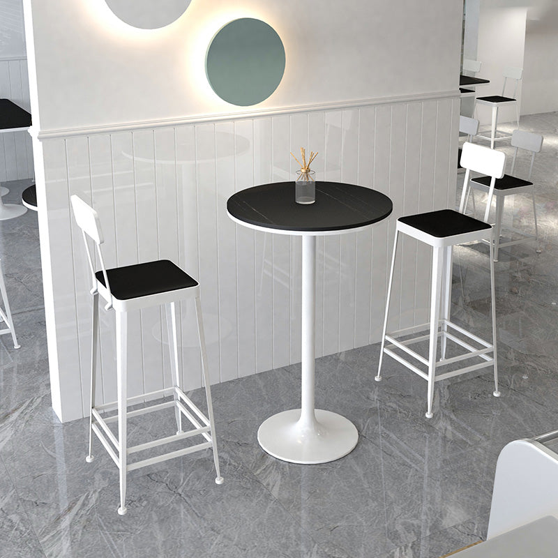 Modern Style Bar Table Set 1/3 Pieces Stone Round Bistro Set for Indoor Clearhalo 'Bar Furniture' 'furn' 'furn_home_bar_bar_sets' 'Furniture' 'Home Bars & Bar Sets' 'home_bar_bar_sets' 'Kitchen & Dining Furniture' 7062230