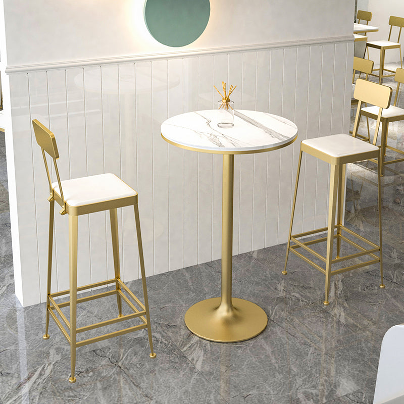 Modern Style Bar Table Set 1/3 Pieces Stone Round Bistro Set for Indoor Clearhalo 'Bar Furniture' 'furn' 'furn_home_bar_bar_sets' 'Furniture' 'Home Bars & Bar Sets' 'home_bar_bar_sets' 'Kitchen & Dining Furniture' 7062231