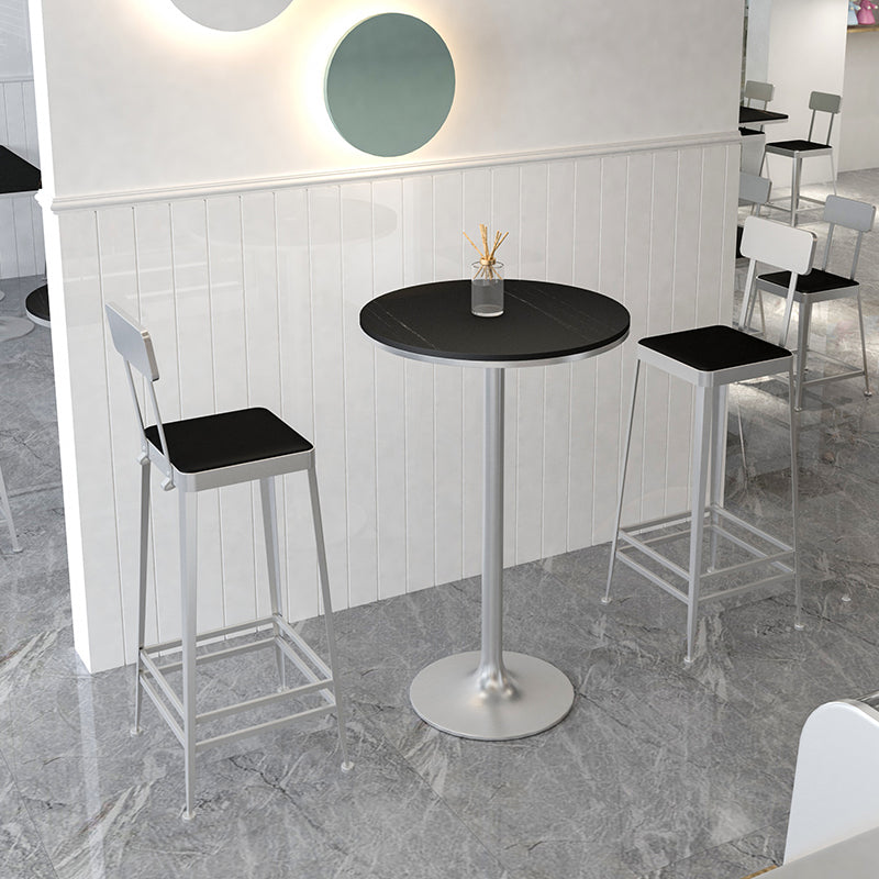 Modern Style Bar Table Set 1/3 Pieces Stone Round Bistro Set for Indoor Clearhalo 'Bar Furniture' 'furn' 'furn_home_bar_bar_sets' 'Furniture' 'Home Bars & Bar Sets' 'home_bar_bar_sets' 'Kitchen & Dining Furniture' 7062232
