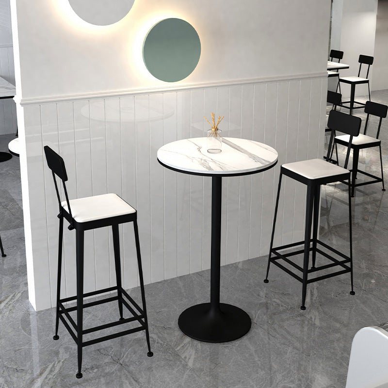 Modern Style Bar Table Set 1/3 Pieces Stone Round Bistro Set for Indoor Clearhalo 'Bar Furniture' 'furn' 'furn_home_bar_bar_sets' 'Furniture' 'Home Bars & Bar Sets' 'home_bar_bar_sets' 'Kitchen & Dining Furniture' 7062233
