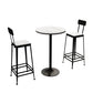 Modern Style Bar Table Set 1/3 Pieces Stone Round Bistro Set for Indoor Table & Chair(s) Black 3 Piece Set Clearhalo 'Bar Furniture' 'furn' 'furn_home_bar_bar_sets' 'Furniture' 'Home Bars & Bar Sets' 'home_bar_bar_sets' 'Kitchen & Dining Furniture' 7062234